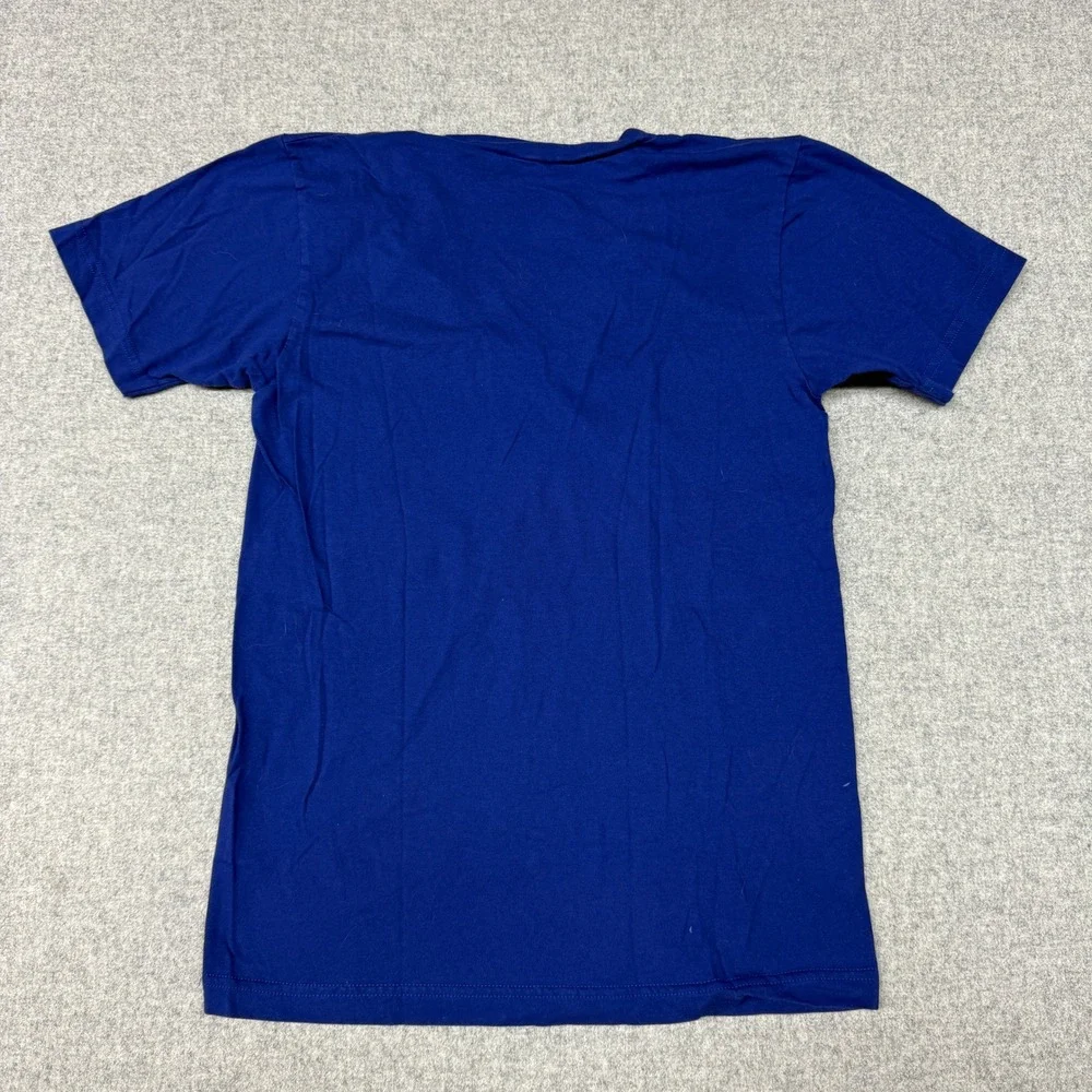 American Apparel | Cupcake Vineyards V-Neck T-Shirt | S | Blue | Graphic Tee